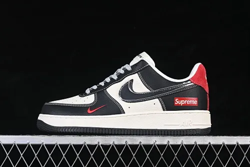 All categories Nk Air Force 1 Air Force series Nk Air Force 1 Low Air Force low-top Nike Air Force 1'07 Low Supreme joint beige black red Air Force 1 low-top casual sneakers DF0188-106